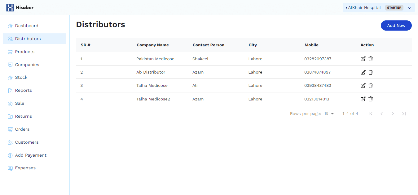 Screenshot of Hisaber Pharmacy